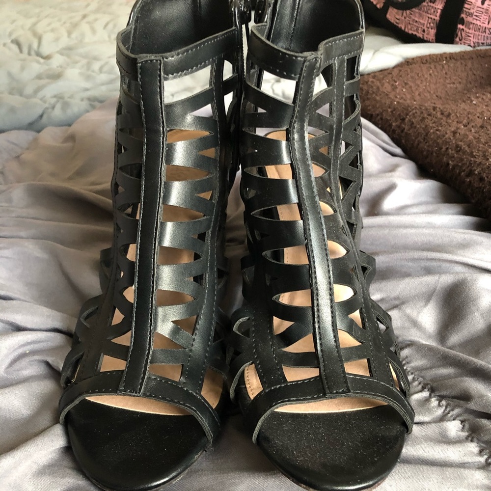 Black Strappy Heels